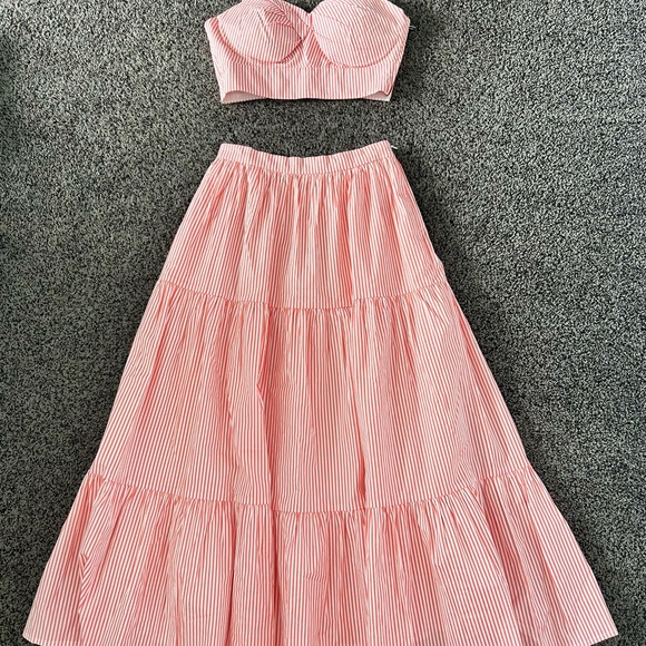 Love, Bonito Cotton tiers skirt with matching cropped top - Picture 6 of 7